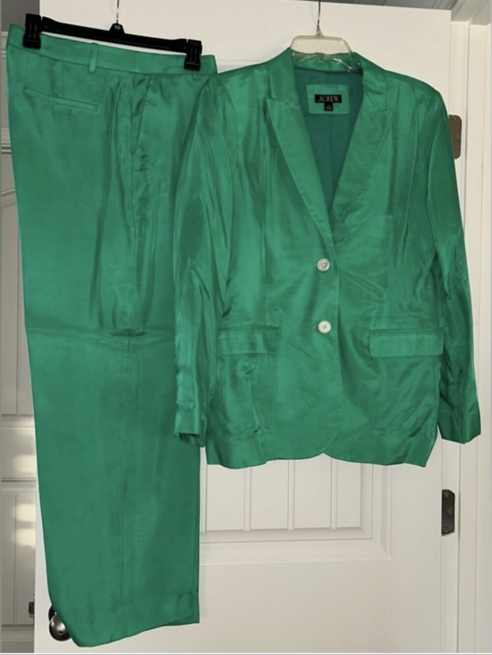 J. Crew Women's Emerald Green Two-Piece Blazer & Pants